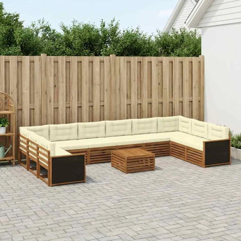 vidaXL Sofasæt 11 pcs i Massivt Akacietræ