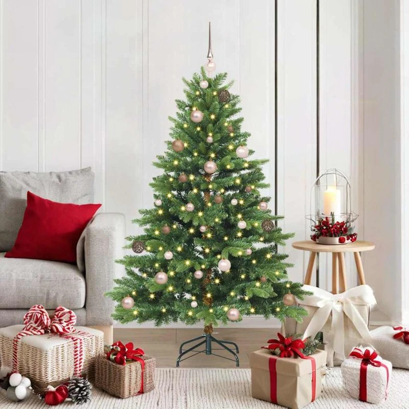 vidaXL Kunstigt juletræ 150 cm med 150 LED'er, grønt