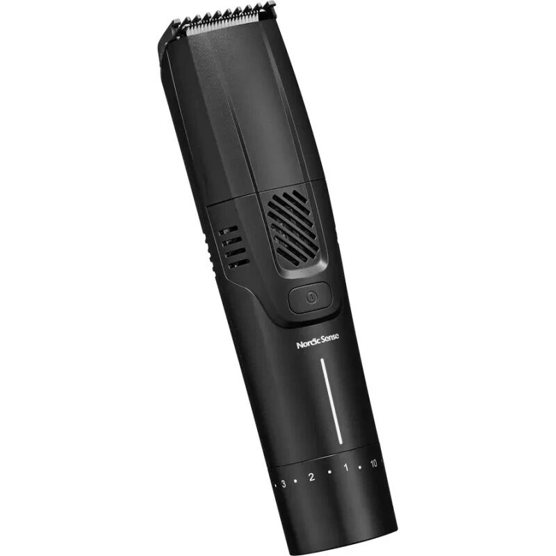 Nordic Sense Skægtrimmer med sug, sort – USB-C