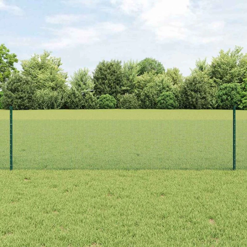 vidaXL Svejsehegn 25 x 0,5 m Grøn Galvaniseret Stål