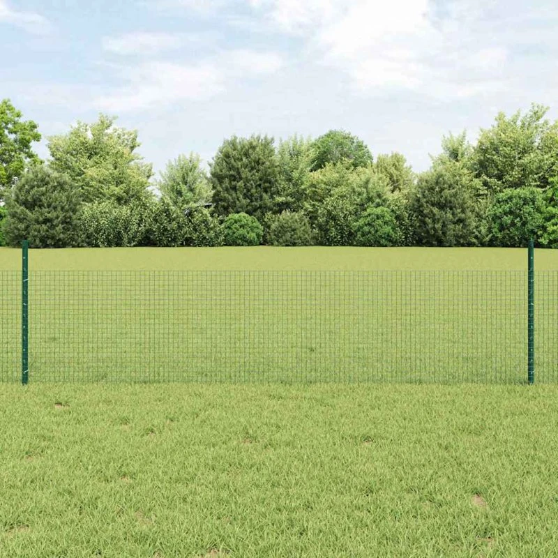 vidaXL Svejsestålhegn 25 x 0,5 m Grønt Galvaniseret