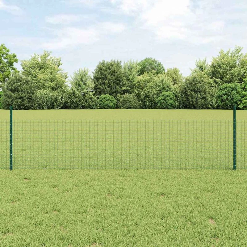 vidaXL Svejsestålhegn 50 x 0,5 m grønt PVC-belagt