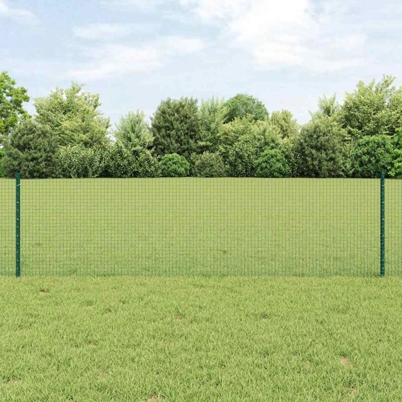 vidaXL Svejsestålhegn 50 x 0,6 m grønt PVC-belagt