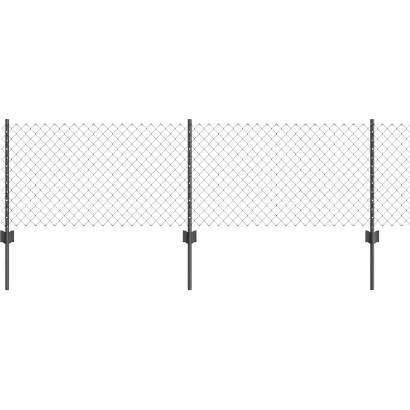 vidaXL Svejsestålhegn 10 x 0,4 m grå PVC-belagt