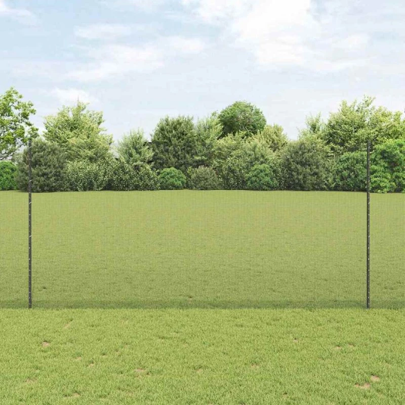 vidaXL Svejsestålhegn 10 x 1,5 m, galvaniseret, grå