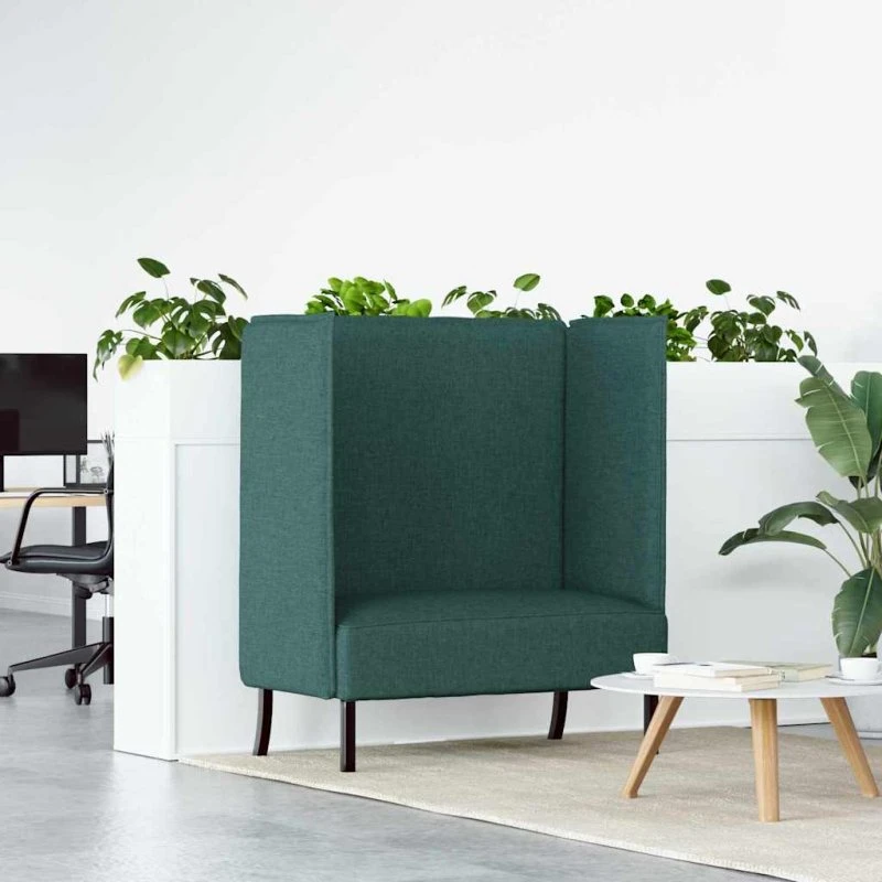 vidaXL Høj ryg sofa 101 cm mørkegrøn stof