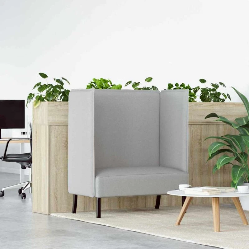 vidaXL Højryg Sofa Sky Grey 2-p 109x56x121 cm