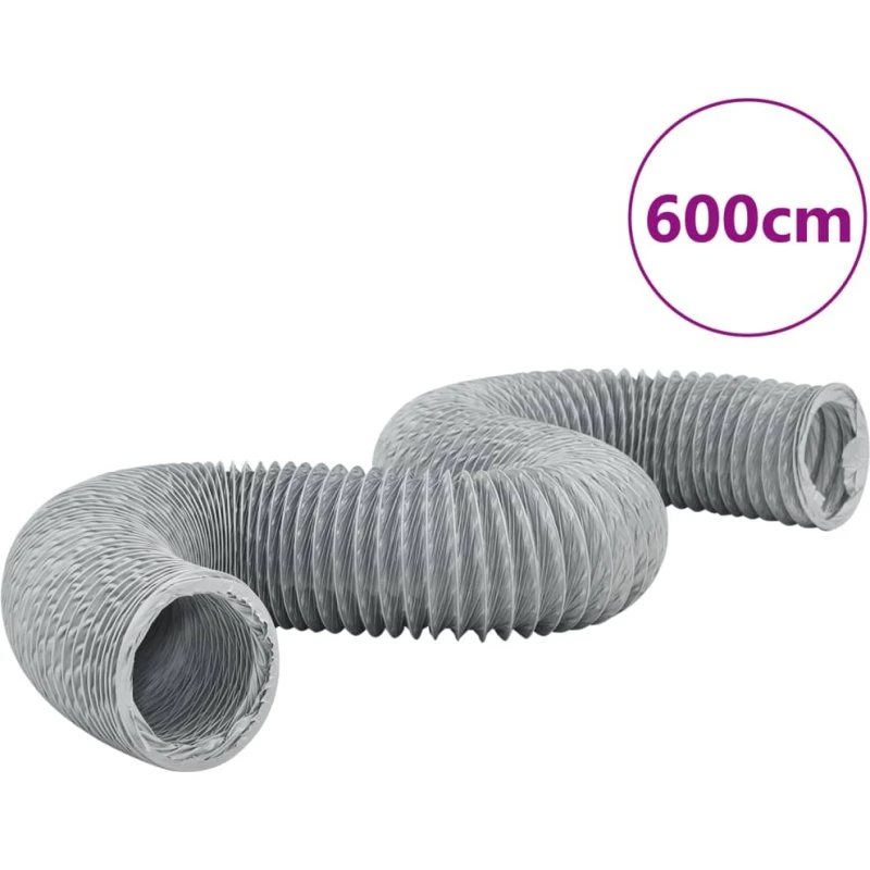 vidaXL ventilationsslange 6 m Ø20 cm grå mat