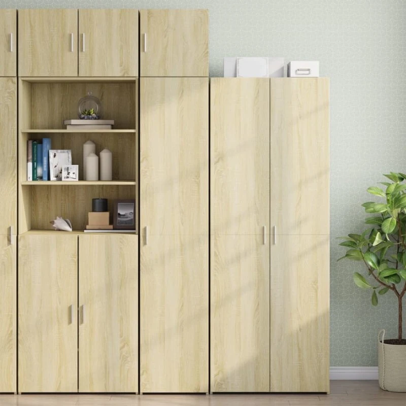vidaXL Smalt Skab 40x42,5x225 cm i Konstrueret Træ – Sonoma-Eg