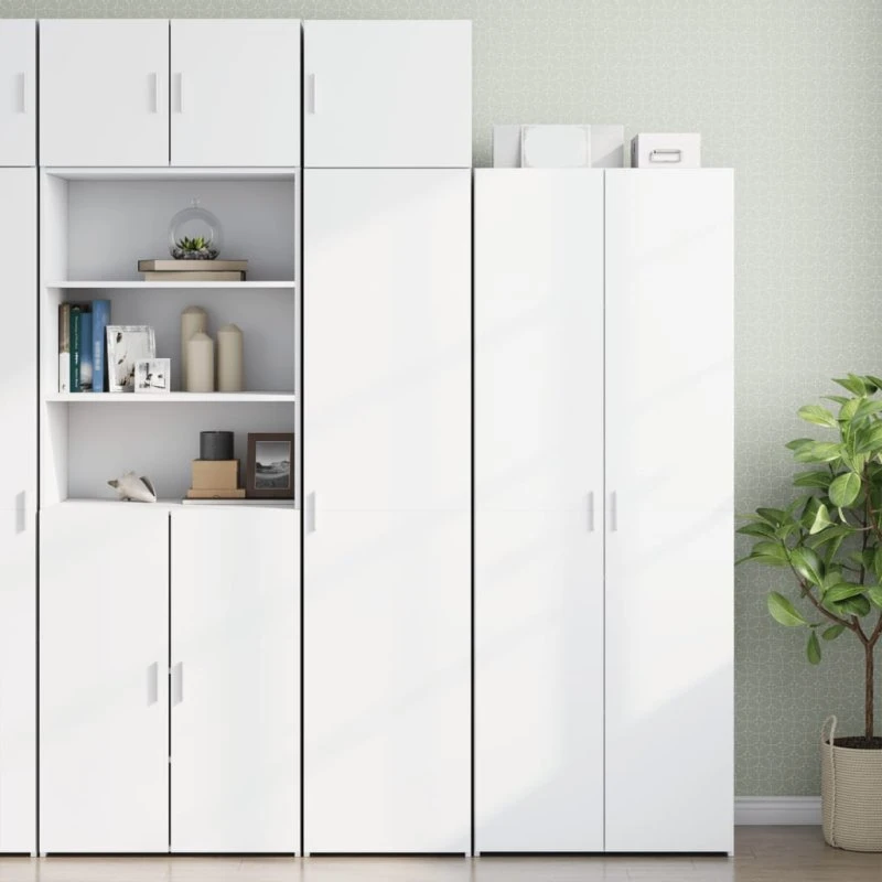 vidaXL Smalt Skab 45x42,5x225 cm Hvidt Konstrueret Træ