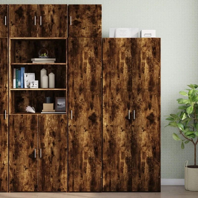 vidaXL Smalt Skab 40x42,5x225 cm i Røget Egetræsfarve