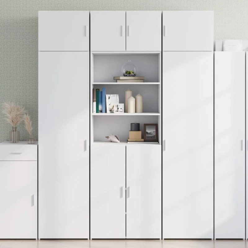 vidaXL Opbevaringsskab 70x42,5x225 cm hvidt konstrueret træ