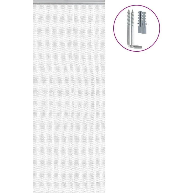 vidaXL Insektskærm til dør 80x221 cm aluminium sølv