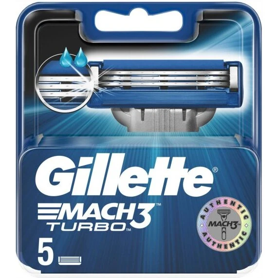 Gillette Mach3 Turbo barberblade 5 stk