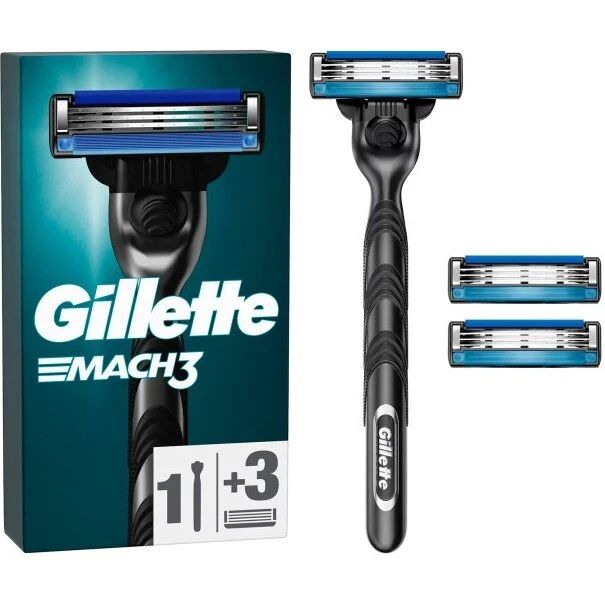 Gillette Mach3 barberskraber inkl. 6 barberblade