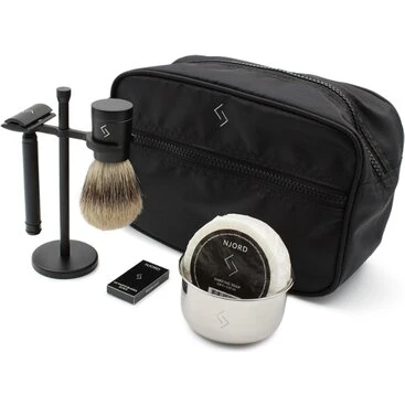 Njord DE Safety Razor Sæt – R89 & Barberkost (6 dele)