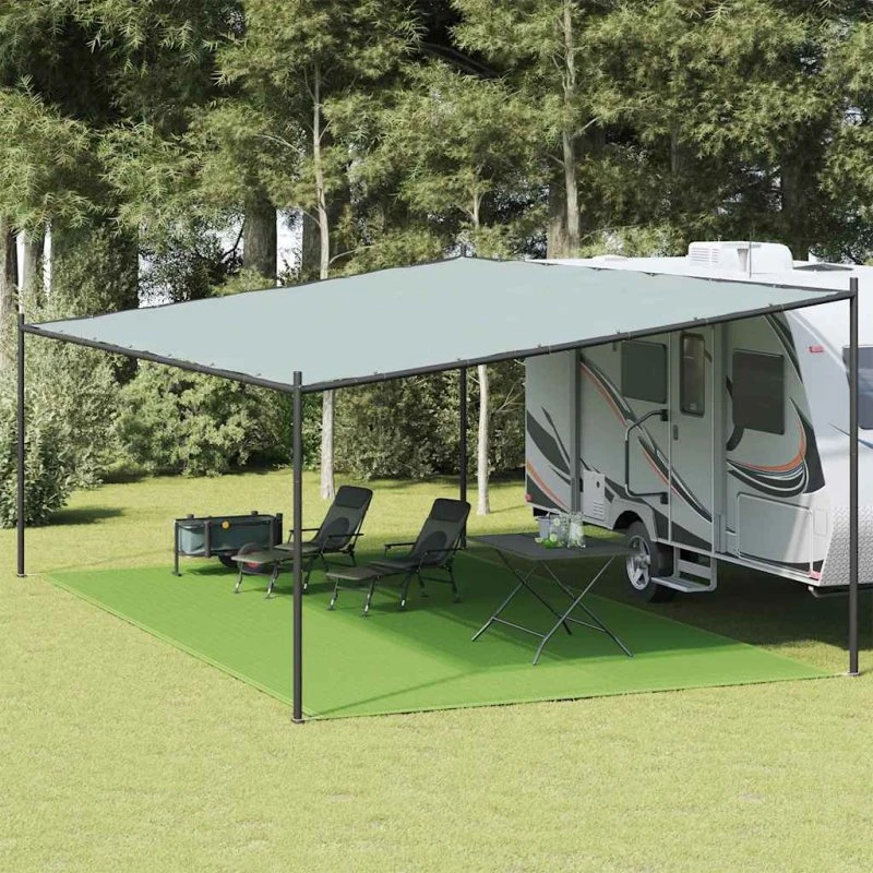 vidaXL telttæppe 400x600 cm HDPE lysegrøn