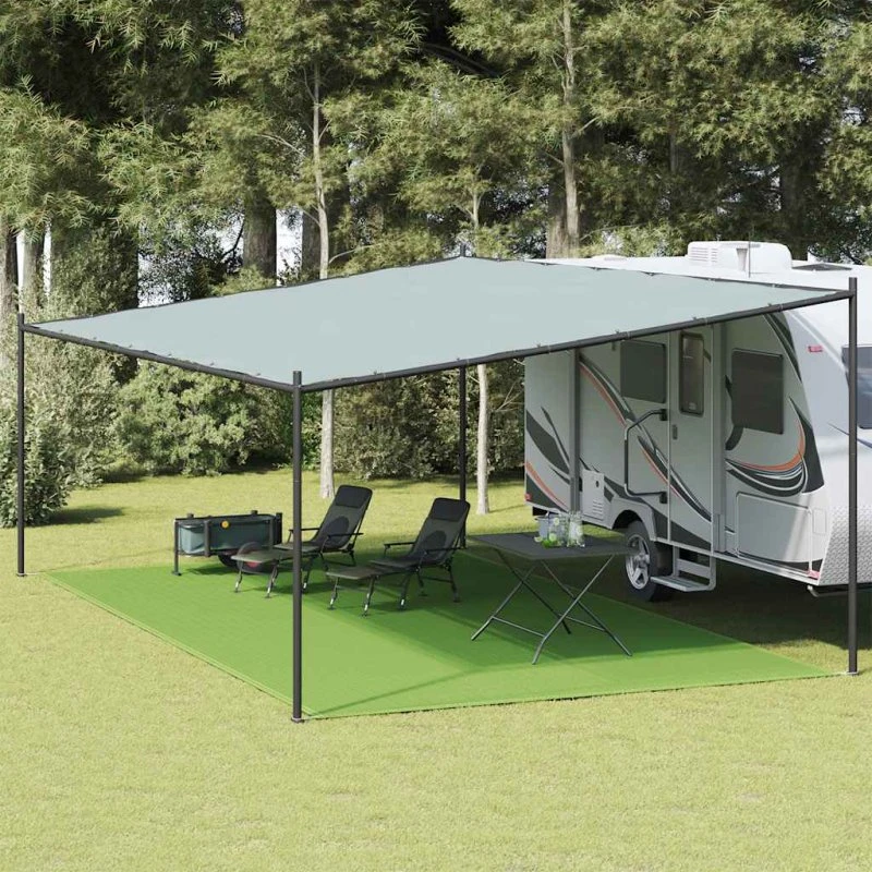 vidaXL telttæppe 400x800 cm lysegrøn HDPE