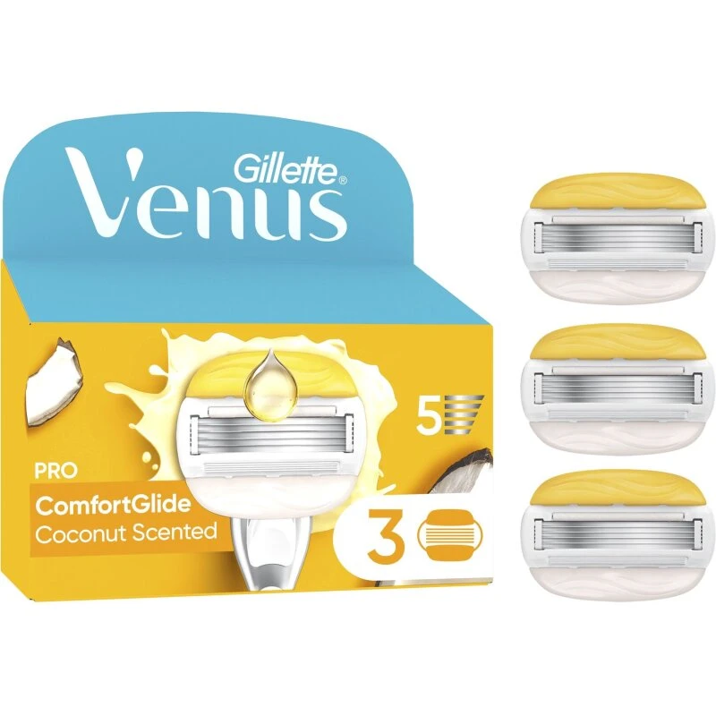 Gillette Venus Pro ComfortGlide Coconut Olay 5-blads 3 stk