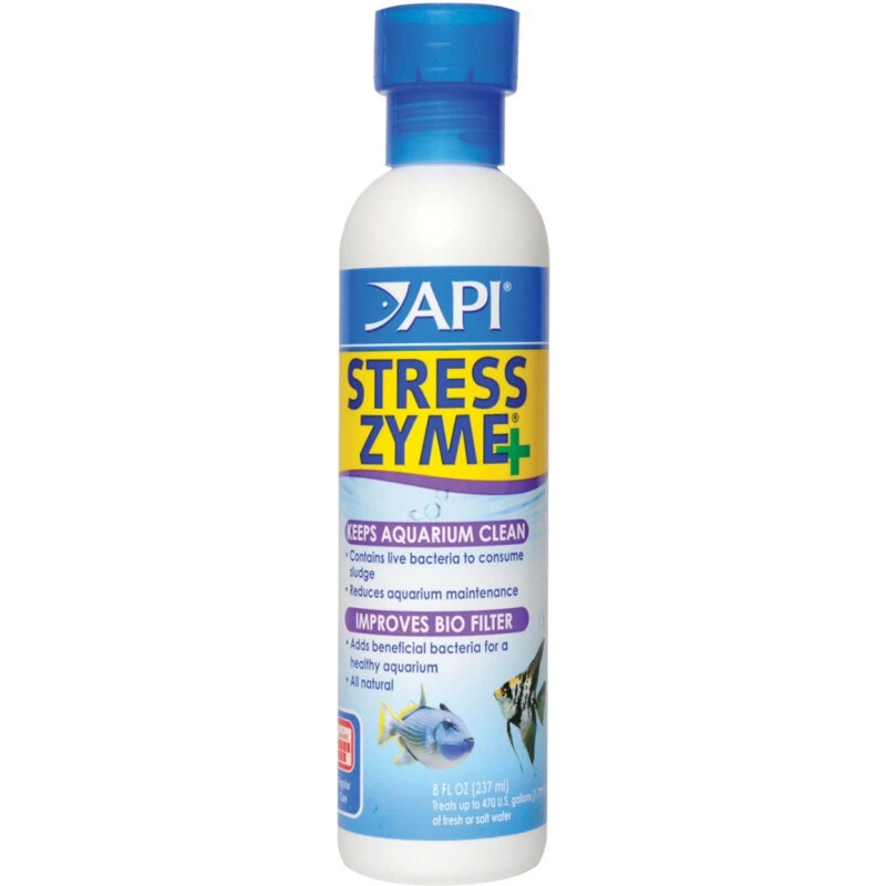 API Stress Zyme, 8 oz - bakteriepleje til akvarier
