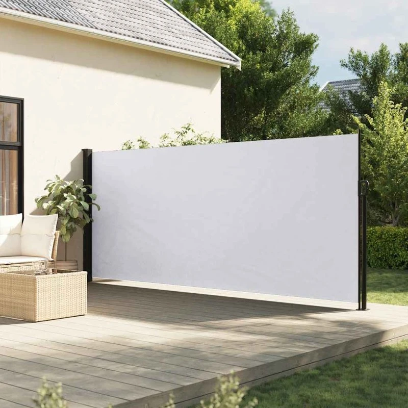 vidaXL sammenrullelig sidemarkise 180x300 cm hvid