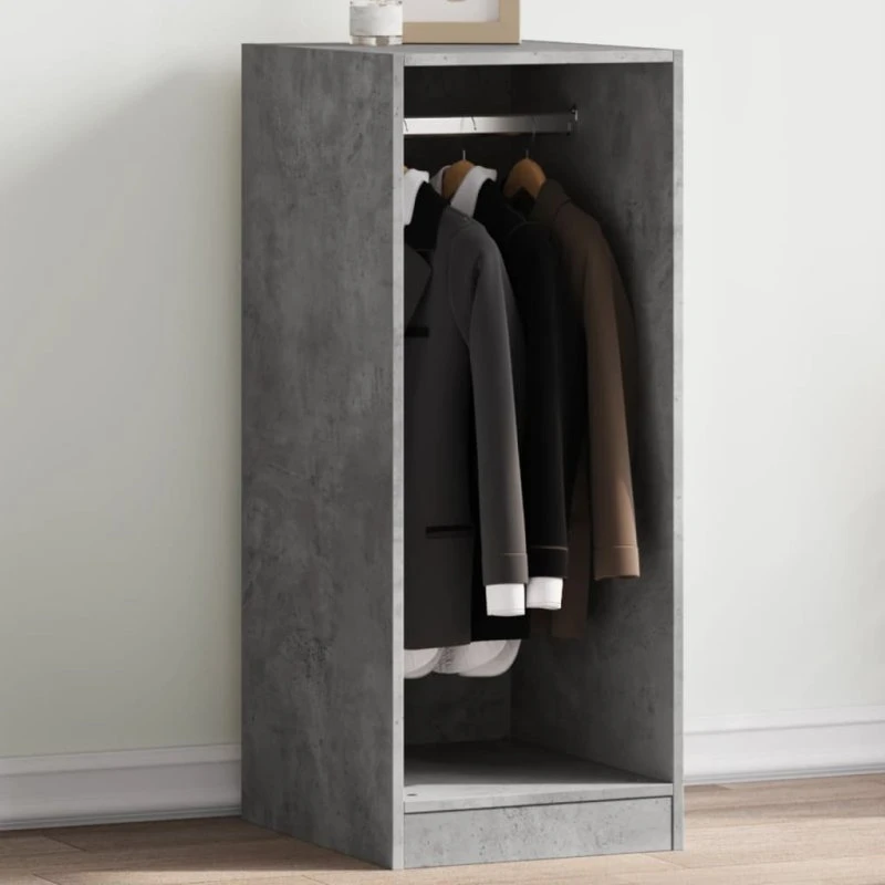 vidaXL tøjskab 48x41x102 cm betongrå konstrueret træ