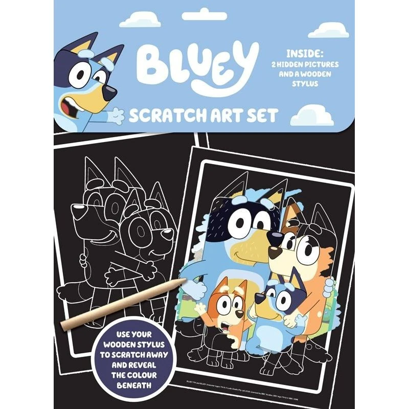 Alligator BLUEY Scratch Art Set