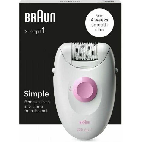 Braun Silk-épil 1 IPL hårfjerner - plug-in, hvid/lyserød