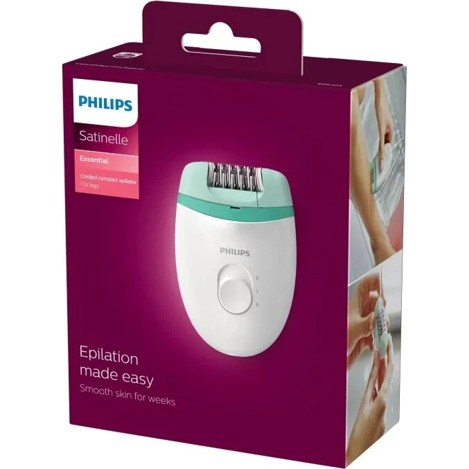 Philips Satinelle Essential BRE224 epilator - hvid/mint (15 V)