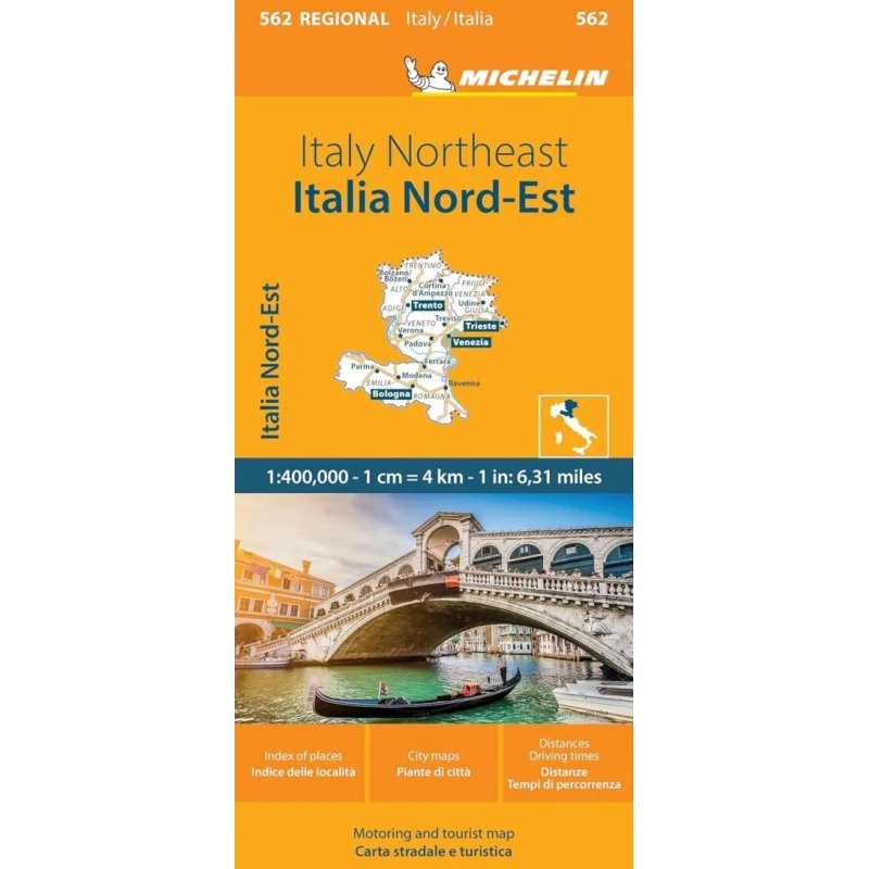 Michelin Italy Northeast 562 - Regionalkort 1:400.000