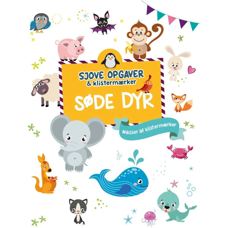 Sjove opgaver & klistermærker: Søde dyr