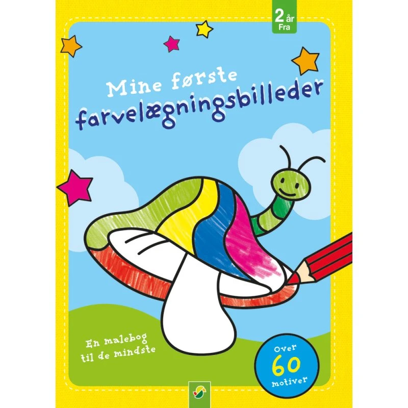 Mine første farvelægningsbilleder – Malebog for børn fra 2 år