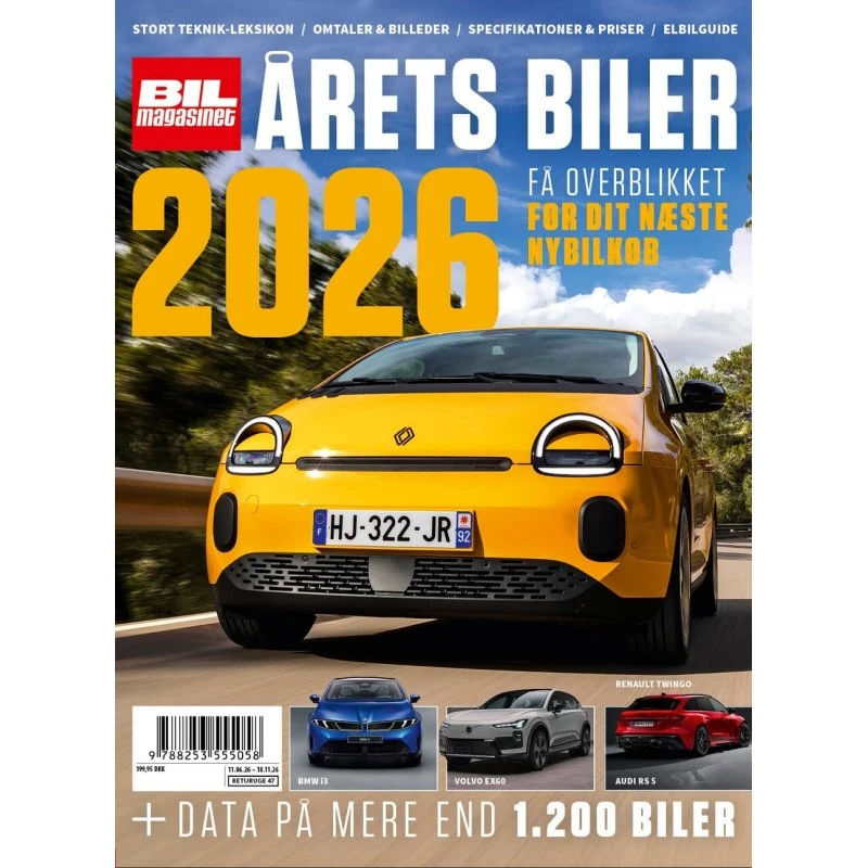 Årets Biler 2026 - Bog over danske bilmarkedet