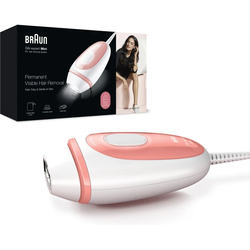 Braun Silk-Expert Mini PL1014 IPL hårfjerner, hvid/rosa