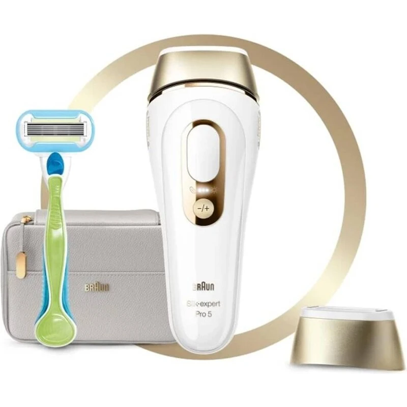 Braun Silk‑Expert Pro 5 PL5054 IPL hårfjerner – hvid/guld