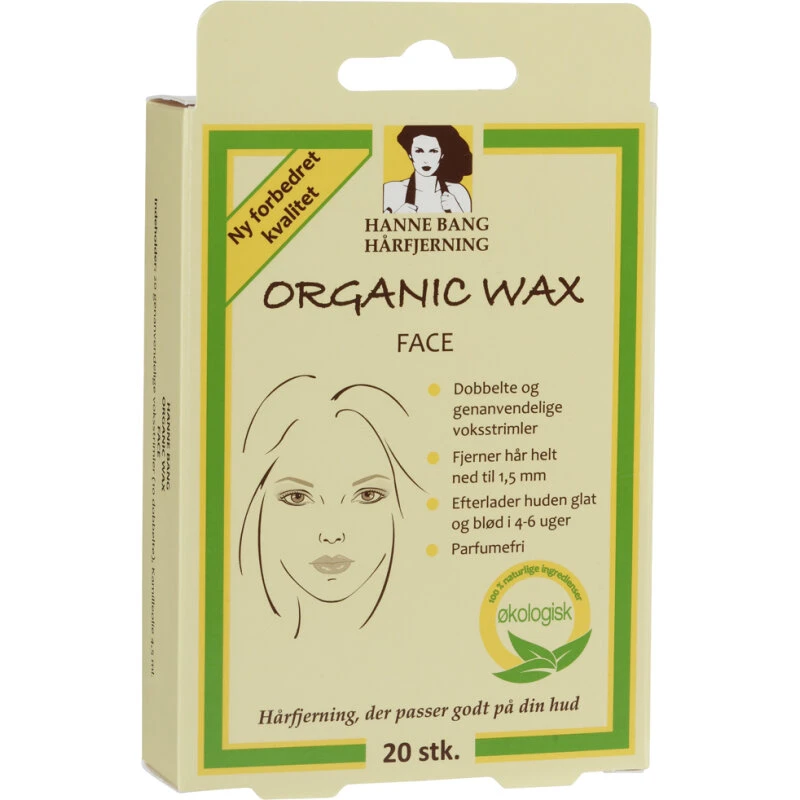 Hanne Bang Organic Wax Face Strips, 20 stk.