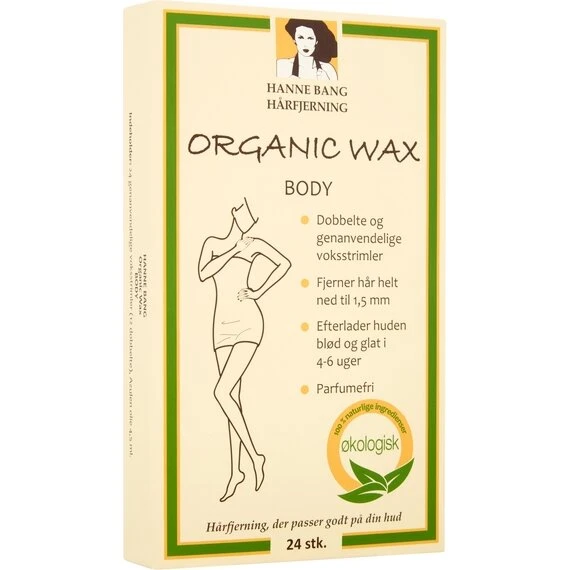 Hanne Bang Organic Wax Body Strips, 24 stk.