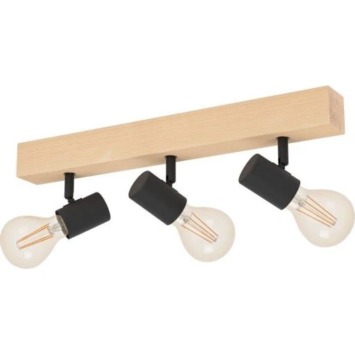Eglo Townshend 3 spotlampe, sort, 3 pærer