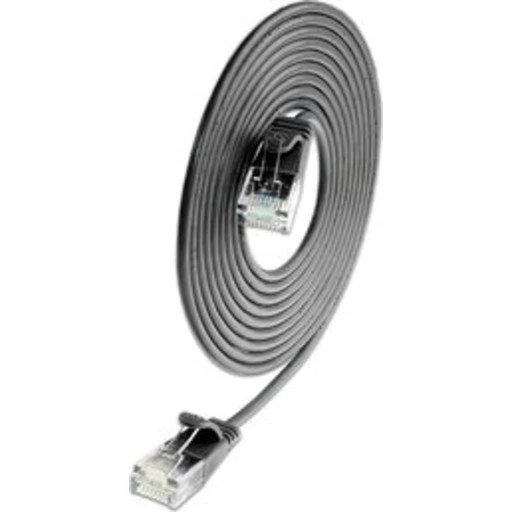 Net-com Kat.6 U/UTP 1,5 m, 2,8 mm, sort