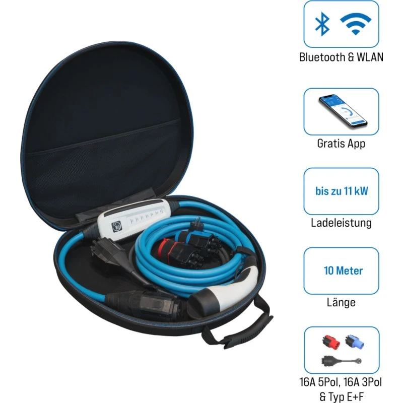 NRGkick 16A 10m Elbil Opladning 11kW med Bluetooth