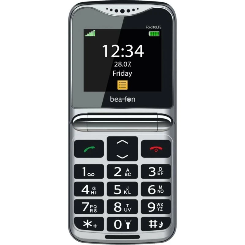 Beafon Fold 10 Klaptelefon, 2,2" med SOS-funktion – Sort