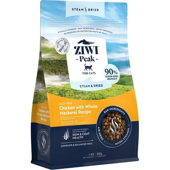 ZiwiPeak Cat Steam & Dried Kylling 800g