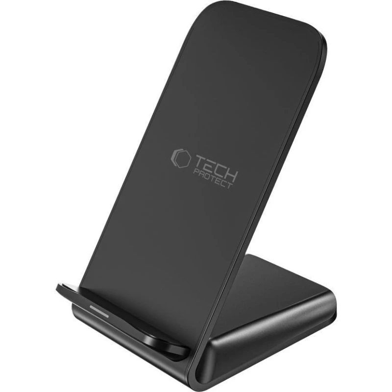 Tech-Protect QI15W-S2 15W Trådløs Opladerstand, Sort