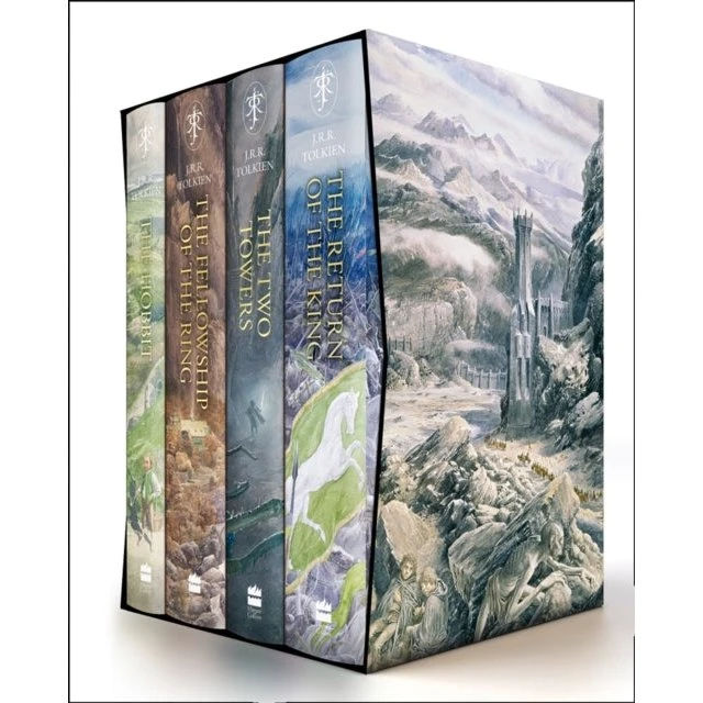 J.R.R. Tolkien: The Hobbit & The Lord of the Rings Boxed Set – 4 Volumes med Alan Lee Illustrationer