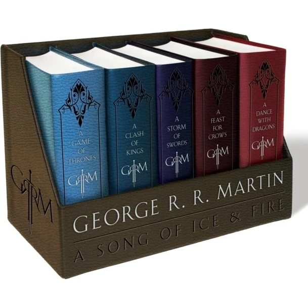 George R. R. Martin: A Game of Thrones – Læderindbundet boksæt (5 bøger)