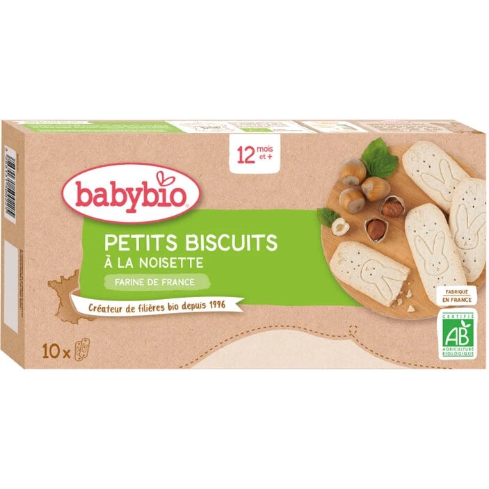 Babybio Hasselnøddekiks 12+ mdr, 10 x 2 stk (økologisk)