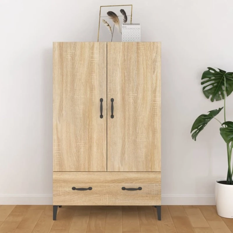 vidaXL Skab 70x31x115 cm Sonoma-eg Konstrueret Træ