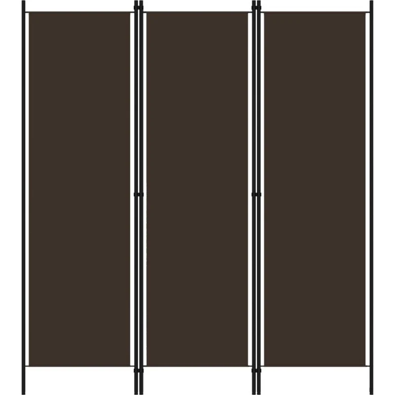 vidaXL 3-panels rumdeler 150 x 180 cm brun