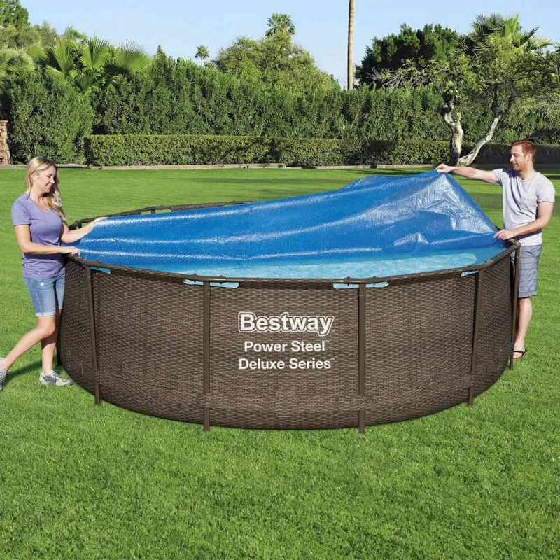 Bestway Flowclear Solopvarmet Poolovertræk 356 cm - Blå