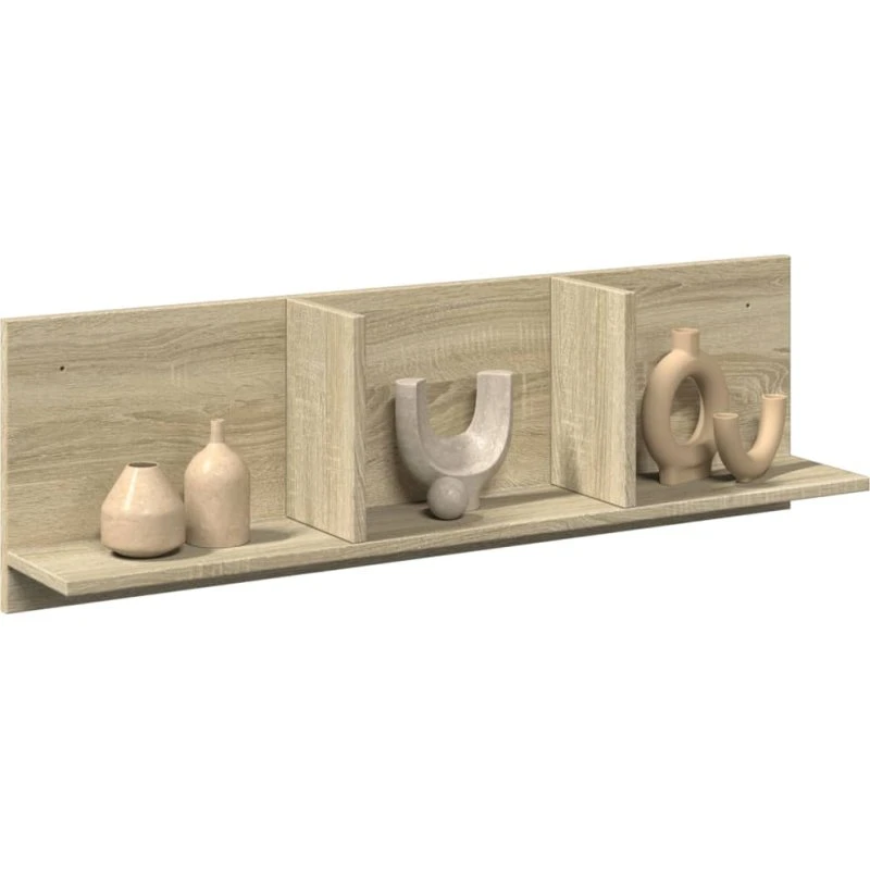 vidaXL Vægskab 100x16,5x30 cm Konstrueret Træ Sonoma-Eg